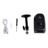 GloboStar® 86026 Επαναφορτιζόμενη Επιτραπέζια/Τοίχου IP Camera 1080P WiFi 90° Μοιρών - 6200mAh - Νυχτερινή Όραση με LED IR - Διπλή Κατέυθυνση Ομιλίας - Ανιχνευτή Κίνησης - Νυχτερινή Λήψη - Θέση SD Κάρτας Max 128GB - 25 Μέρες Stand By
