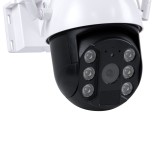 GloboStar® 86029 Αυτόνομη Ηλιακή IP Camera 1080P 2MP WiFi 4G SIM CARD 360° Μοιρών - 3200mAh - Φωτοβολταϊκό Πάνελ - Νυχτερινή Όραση με LED IR - Ανιχνευτή Κίνησης - Νυχτερινή Λήψη - Αδιάβροχη IP66 - Λευκό