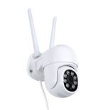 GloboStar® 86040 Ασύρματο Καταγραφικό με 8 x Camera 2MP 1080P WiFi  360° Μοιρών - Αδιάβροχο IP66 - Νυχτερινή Όραση με LED IR - Διπλή Κατέυθυνση Ομιλίας - Ανιχνευτή Κίνησης - Νυχτερινή Λήψη - Λευκό