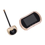 GloboStar® 86066 Επαναφορτιζόμενη Ψηφιακή Έξυπνη Camera Εξώπορτας 90° Μοιρών με Έγχρωμη Οθόνη 3.5