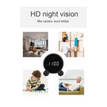 GloboStar® 86016 Rechargeable Table Camera 2MP WiFi HD 1080P 120° 5000mAh Two Way Audio Motion Detection & Digital Clock - Επαναφορτιζόμενη Επιτραπέζια Κάμερα 2MP WiFi HD 1080P 120° 5000mAh Διπλή Κατέυθυνση Ομιλίας Ανιχνευτή Κίνησης Ψηφιακό Ρολόι - Μαύρο