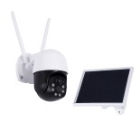 GloboStar® 86056 Αυτόνομη Ηλιακή IP Camera 1080P 2MP 4G SIM CARD WiFi 350° Μοιρών - 3200mAh - Φωτοβολταϊκό Πάνελ - Νυχτερινή Όραση με LED IR - Ανιχνευτή Κίνησης - Νυχτερινή Λήψη - Αδιάβροχη IP66 - Λευκό
