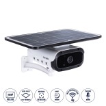GloboStar® 86048 Αυτόνομη Ηλιακή Camera 1080P 2MP 4G SIM CARD WiFi 150° Μπαταρία 3200mAh Φωτοβολταϊκό Πάνελ Διπλή Κατέυθυνση Ομιλίας Αδιάβροχη IP66 Ψυχρό Λευκό 6000K - Λευκό