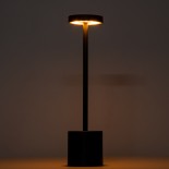 GloboStar® JOJO 76521 Επαναφορτιζόμενο Επιτραπέζιο Φωτιστικό Πορτατίφ LED 1.5W 105lm 120° DC 5V IP44 CCT Ultra Θερμό 1500K - Φυσικό Λευκό 4500K - Ψυχρό Λευκό 6000K Dimmable Ασημί Αλουμίνιο - Μ8 x Π8 x Υ34cm - 2 Χρόνια Εγγύηση