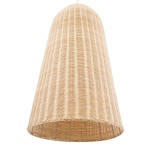 GloboStar® FAROL 01746 Boho Κρεμαστό Φωτιστικό Καμπάνα Μονόφωτο 1 x E27 IP20 Μπεζ Ξύλο - Μ60 x Π60 x Y100cm