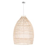 GLOBOSTAR® MALIBU 01810 Boho Κρεμαστό Φωτιστικό Οροφής με Ντουί 1 x E27 AC 220-240V IP20 - Μπεζ - Μ57 x Π57 x Υ75cm