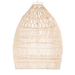 GLOBOSTAR® MALIBU 01810 Boho Κρεμαστό Φωτιστικό Οροφής με Ντουί 1 x E27 AC 220-240V IP20 - Μπεζ - Μ57 x Π57 x Υ75cm