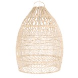 GLOBOSTAR® MALIBU 01810 Boho Κρεμαστό Φωτιστικό Οροφής με Ντουί 1 x E27 AC 220-240V IP20 - Μπεζ - Μ57 x Π57 x Υ75cm