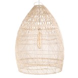 GLOBOSTAR® MALIBU 01811 Boho Κρεμαστό Φωτιστικό Οροφής με Ντουί 1 x E27 AC 220-240V IP20 - Μπεζ - Μ76 x Π76 x Υ100cm