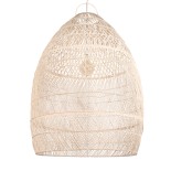 GLOBOSTAR® MALIBU 01813 Boho Κρεμαστό Φωτιστικό Οροφής με Ντουί 1 x E27 AC 220-240V IP20 - Μπεζ - Μ120 x Π120 x Υ156cm