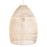 GLOBOSTAR® MALIBU 01813 Boho Κρεμαστό Φωτιστικό Οροφής με Ντουί 1 x E27 AC 220-240V IP20 - Μπεζ - Μ120 x Π120 x Υ156cm