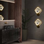 GLOBOSTAR® ANNA 61085 Μοντέρνο Φωτιστικό Τοίχου - Απλίκα LED 15W 1800lm 300° AC 220-240V IP20 Ρυθμιζόμενο Λευκό CCT με On/Off 2700K/4500K/6000K - Lumileds SMD Chip - Μαύρο Ματ - Μ25 x Π8 x Υ30cm - 3 Χρόνια Εγγύηση