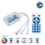 GloboStar® 70038 Ασύρματος LED Dream-Color Magic Digital RGBW Dual Controller Bluetooth με Χειριστήριο RF 16 Keys για LED Digital RGBW Προϊόντα 5v - 12v - 24v 2048 IC