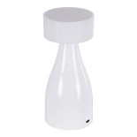 GloboStar® DOLLY 76466 Επιτραπέζιο Φωτιστικό Πορτατίφ LED 1.5W 105lm 120° DC 5V IP44 CCT Θερμό Λευκό 2700K - Φυσικό Λευκό 4500K - Ψυχρό Λευκό 6000K Dimmable Λευκό Πλαστικό - Μ9 x Π9 x Υ21cm - 2 Xρόνια Εγγύηση