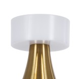 GloboStar® DOLLY 76470 Επαναφορτιζόμενο Επιτραπέζιο Φωτιστικό Πορτατίφ LED 1.5W 105lm 120° DC 5V IP44 CCT Ultra Θερμό 1500K - Φυσικό Λευκό 4500K - Ψυχρό Λευκό 6000K Dimmable Χρυσό & Λευκό Πλαστικό - Μ9 x Π9 x Υ21cm - 2 Χρόνια Εγγύηση