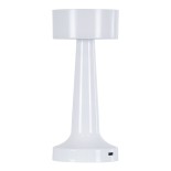 GloboStar® NANNA 76471 Επαναφορτιζόμενο Επιτραπέζιο Φωτιστικό Πορτατίφ LED 1.5W 105lm 120° DC 5V IP44 CCT Ultra Θερμό 1500K - Φυσικό Λευκό 4500K - Ψυχρό Λευκό 6000K Dimmable Λευκό Πλαστικό - Μ9 x Π9 x Υ21cm - 2 Χρόνια Εγγύηση