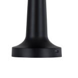 GloboStar® NANNA 76472 Επαναφορτιζόμενο Επιτραπέζιο Φωτιστικό Πορτατίφ LED 1.5W 105lm 120° DC 5V IP44 CCT Ultra Θερμό 1500K - Φυσικό Λευκό 4500K - Ψυχρό Λευκό 6000K Dimmable Μαύρο & Λευκό Πλαστικό - Μ9 x Π9 x Υ21cm - 2 Χρόνια Εγγύηση