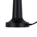 GloboStar® NANNA 76472 Επαναφορτιζόμενο Επιτραπέζιο Φωτιστικό Πορτατίφ LED 1.5W 105lm 120° DC 5V IP44 CCT Ultra Θερμό 1500K - Φυσικό Λευκό 4500K - Ψυχρό Λευκό 6000K Dimmable Μαύρο & Λευκό Πλαστικό - Μ9 x Π9 x Υ21cm - 2 Χρόνια Εγγύηση