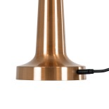 GloboStar® NANNA 76474 Επαναφορτιζόμενο Επιτραπέζιο Φωτιστικό Πορτατίφ LED 1.5W 105lm 120° DC 5V IP44 CCT Ultra Θερμό 1500K - Φυσικό Λευκό 4500K - Ψυχρό Λευκό 6000K Dimmable Χάλκινο & Λευκό Πλαστικό - Μ9 x Π9 x Υ21cm - 2 Χρόνια Εγγύηση