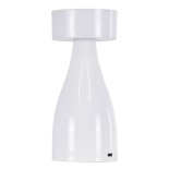 GloboStar® DOLLY 76466 Επιτραπέζιο Φωτιστικό Πορτατίφ LED 1.5W 105lm 120° DC 5V IP44 CCT Θερμό Λευκό 2700K - Φυσικό Λευκό 4500K - Ψυχρό Λευκό 6000K Dimmable Λευκό Πλαστικό - Μ9 x Π9 x Υ21cm - 2 Xρόνια Εγγύηση