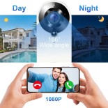 GloboStar® 86074 Ολοκληρωμένο Έξυπνο Σύστημα Ματάκι Θεατή & Κουδούνι Σπιτιού για Εξώπορτες - 1 x Κάμερα 1.0MP 1080P - Θέαση 166° με Νυχτερινή Λήψη, PIR Αισθητήρα Κίνησης & Ομιλία/Ήχος Διπλής Κατεύθυνσης - Εφαρμογή APP σε Android & iOS - Επαναφορτιζόμενη Μ