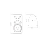 GloboStar® FDB ES106BT 98002 Facilities Speaker - Παθητικό Ηχείο Εγκαταστάσεων Επιτοίχιο με Μετασχηματιστή 100V & 16Ω - 80W RMS (320W Peak) - 1 x 6