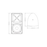 GloboStar® FDB ES108BT 98004 Facilities Speaker - Παθητικό Ηχείο Εγκαταστάσεων Επιτοίχιο με Μετασχηματιστή 100V & 16Ω - 150W RMS (600W Peak) - 1 x 8
