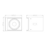 GloboStar® FDB ES112SA 98007 Facilities Speaker - Ενεργό Αυτοενισχυόμενο Ηχείο Subwoofer Εγκαταστάσεων Επιδαπέδιο με Ψηφιακό Ενισχυτή BA1.6 AC 220V/50-60Hz - 600W RMS (1400W Peak) - 1 x 12