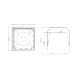 GloboStar® FDB LT208PT 98008 Facilities Speaker - Παθητικό Ηχείο Εγκαταστάσεων Επιτοίχιο με Μετασχηματιστή 100V & 8Ω - 150W RMS (600W Peak) - 1 x 8