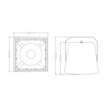 GloboStar® FDB LT212T 98009 Facilities Speaker - Παθητικό Ηχείο Εγκαταστάσεων Επιτοίχιο με Μετασχηματιστή 100V & 8Ω - 300W RMS (1200W Peak) - 1 x 12