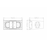 GloboStar® FDB DLA208 98017 PA Speaker - Παθητικό Ηχείο Line Array Κρεμαστό & Επιδαπέδιο 8Ω - 300W RMS (1200W Peak) - 2 x 8