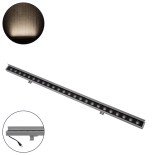 GLOBOSTAR® WASHERFAIA 90187 Μπάρα Φωτισμού Wall Washer με Αντιθαμβωτική Γρίλια LED 24W 2760lm 15° DC 24V Αδιάβροχο IP65 Φυσικό Λευκό 4500K Dimmable - Bridgelux SMD Chip - Γκρί Ανθρακί - Μ100 x Π4 x Υ5.5cm - 3 Χρόνια Εγγύηση