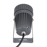 GLOBOSTAR® SPOT-FENIA 90134 Αρχιτεκτονικό Σποτ Φωτισμου LED 10W 1150lm 5° DC 24V Αδιάβροχο IP65 Φυσικό Λευκό 4500K Dimmable - Γκρι Ανθρακί - Μ7 x Π7 x Υ12cm - 3 Χρόνια Εγγύηση