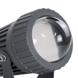 GloboStar® SPOT-FENIA 90135 Σποτ Φωτισμου Wall Washer LED 10W 1100lm 5° DC 24V Αδιάβροχο IP65 Φ7 x Υ12cm Θερμό Λευκό 2700K - Γκρι Ανθρακί - 3 Χρόνια Εγγύηση