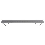 GloboStar® WASHER-FAIA 90188 Μπάρα Φωτισμού Wall Washer με Αντιθαμβωτική Γρίλια LED 24W 2400lm 15° DC 24V Αδιάβροχο IP65 L100 x W4 x H5.5cm Ψυχρό Λευκό 6000K - Ασημί - 3 Years Warranty
