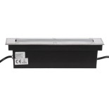 GLOBOSTAR® UNDERGROUND-REMVI 90191 Χωνευτή Μπάρα Φωτισμού Wall Washer LED 9W 765lm 10° DC 24V Αδιάβροχο IP68 RGBW Dimmable DMX512 - Ανοξείδωτο Ατσάλι 304 - Μ30 x Π9 x Υ8.5cm / Q28.5 x 7.5cm - 3 Χρόνια Εγγύηση