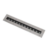 GLOBOSTAR® UNDERGROUND-REMVI 90193 Χωνευτή Μπάρα Φωτισμού Wall Washer LED 12W 1020lm 10° DC 24V Αδιάβροχο IP68 RGBW Dimmable DMX512 - Ανοξείδωτο Ατσάλι 304 - Μ50 x Π9 x Υ7.2cm / Q48.5 x 7.5cm - 3 Χρόνια Εγγύηση