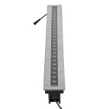 GLOBOSTAR® UNDERGROUND-REMVI 90195 Χωνευτή Μπάρα Φωτισμού Wall Washer LED 24W 2040lm 10° DC 24V Αδιάβροχο IP68 RGBW Dimmable DMX512 - Ανοξείδωτο Ατσάλι 304 - Μ100 x Π9 x Υ7.2cm/ Q98.2 x 7.6cm - 3 Χρόνια Εγγύηση