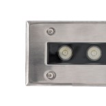 GLOBOSTAR® UNDERGROUND-REMVI 90195 Χωνευτή Μπάρα Φωτισμού Wall Washer LED 24W 2040lm 10° DC 24V Αδιάβροχο IP68 RGBW Dimmable DMX512 - Ανοξείδωτο Ατσάλι 304 - Μ100 x Π9 x Υ7.2cm/ Q98.2 x 7.6cm - 3 Χρόνια Εγγύηση