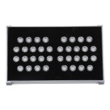GloboStar® FLOOD-TENA 90222 Προβολέας Wall Washer για Φωτισμό Κτιρίων LED 72W 6120lm 10° DC 24V Αδιάβροχο IP65 L29.8 x W15.5 x H18cm RGBW DMX512 - Ασημί - 3 Years Warranty