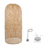 GLOBOSTAR® CALERO 00671 Boho Κρεμαστό Φωτιστικό Οροφής με Ντουί 1 x E27 AC 220-240V IP20 - Μπεζ - Μ50 x Π50 x Y110cm