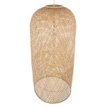 GLOBOSTAR® CALERO 00671 Boho Κρεμαστό Φωτιστικό Οροφής με Ντουί 1 x E27 AC 220-240V IP20 - Μπεζ - Μ50 x Π50 x Y110cm