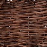 GloboStar® MINORCA 01732 Boho Κρεμαστό Φωτιστικό Πλέγμα Μονόφωτο 1 x E27 IP20 Καφέ Ξύλο - Μ30 x Π30 x Y18cm