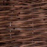 GloboStar® MINORCA 01733 Boho Κρεμαστό Φωτιστικό Πλέγμα Μονόφωτο 1 x E27 IP20 Καφέ Ξύλο - Μ35 x Π35 x Y23cm