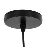 GloboStar® MINORCA 01733 Boho Κρεμαστό Φωτιστικό Πλέγμα Μονόφωτο 1 x E27 IP20 Καφέ Ξύλο - Μ35 x Π35 x Y23cm