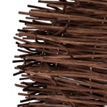 GloboStar® MINORCA 01734 Boho Κρεμαστό Φωτιστικό Πλέγμα Μονόφωτο 1 x E27 IP20 Καφέ Ξύλο - Μ60 x Π60 x Y35cm