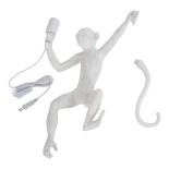 GLOBOSTAR® APES 01805 Μοντέρνο Φωτιστικό Τοίχου - Απλίκα με Ντουί 1 x E27 AC 220-240V IP20 - Λευκό - Μ34 x Π31 x Υ61cm