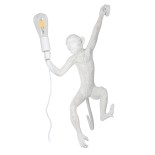 GLOBOSTAR® APES 01805 Μοντέρνο Φωτιστικό Τοίχου - Απλίκα με Ντουί 1 x E27 AC 220-240V IP20 - Λευκό - Μ34 x Π31 x Υ61cm