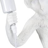 GLOBOSTAR® APES 01805 Μοντέρνο Φωτιστικό Τοίχου - Απλίκα με Ντουί 1 x E27 AC 220-240V IP20 - Λευκό - Μ34 x Π31 x Υ61cm