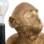 GloboStar® APES 01809 Μοντέρνο Φωτιστικό Πορτατίφ Λαμπατέρ Μονόφωτο 1 x E27 Χρυσό Φιγούρα L30 x W27 x H30cm